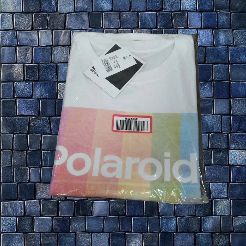 Polaroid T-Shirt Mens 2XL White, Men's (Size Xxl)