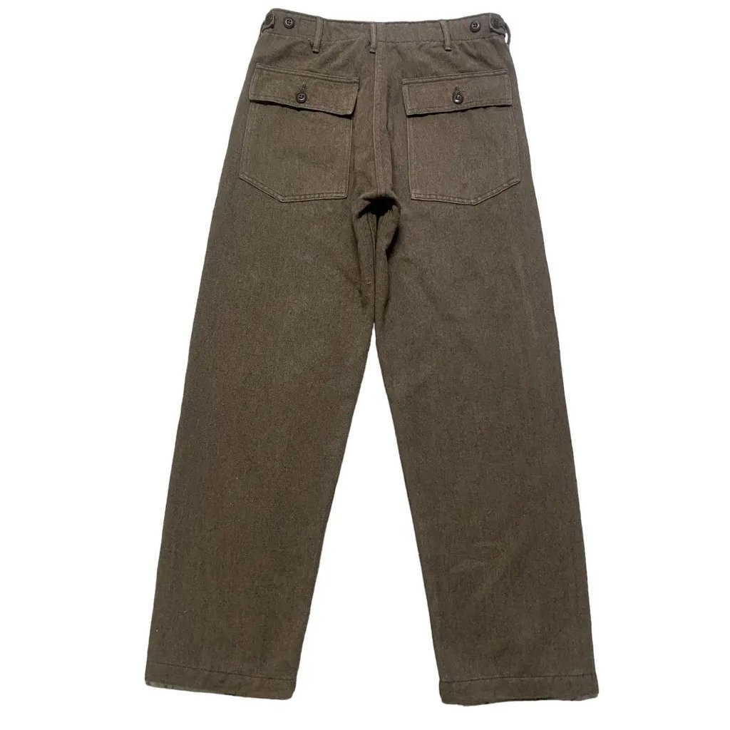 Vintage Orslow Wool Blend Fatigue Pant in Brown, Men's (Size 29)