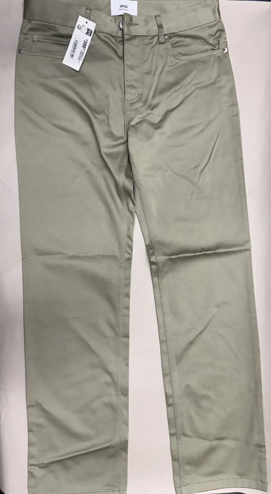 Ami Sage Trousers Size Medium Or 32W/31W Ds W Tags in Green, Men's