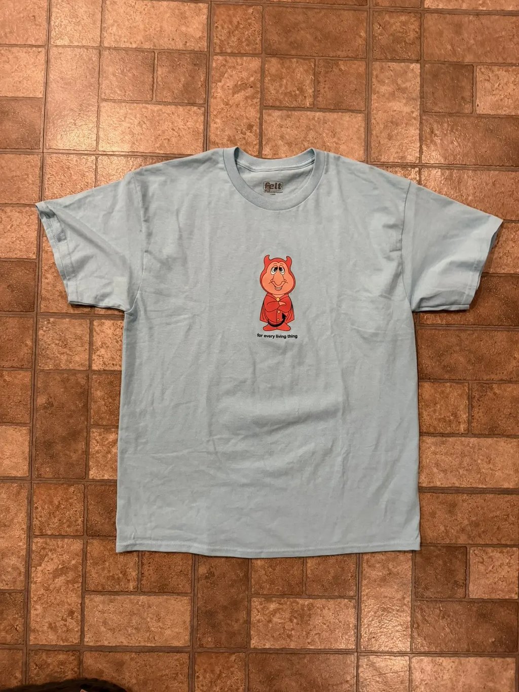 Felt “for Every Living Thing” Tee in Blue, Men's