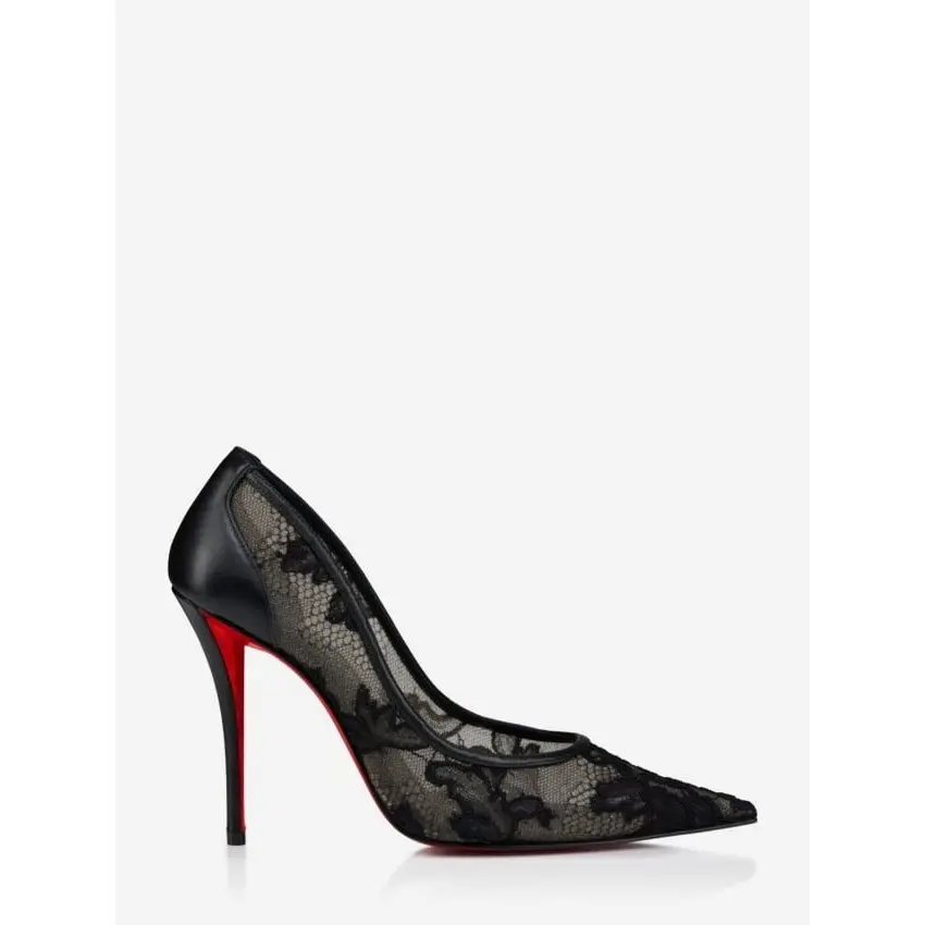 Christian Louboutin Miss Z Mesh 100 Pumps Black New & Authen, Women's (Size 8)