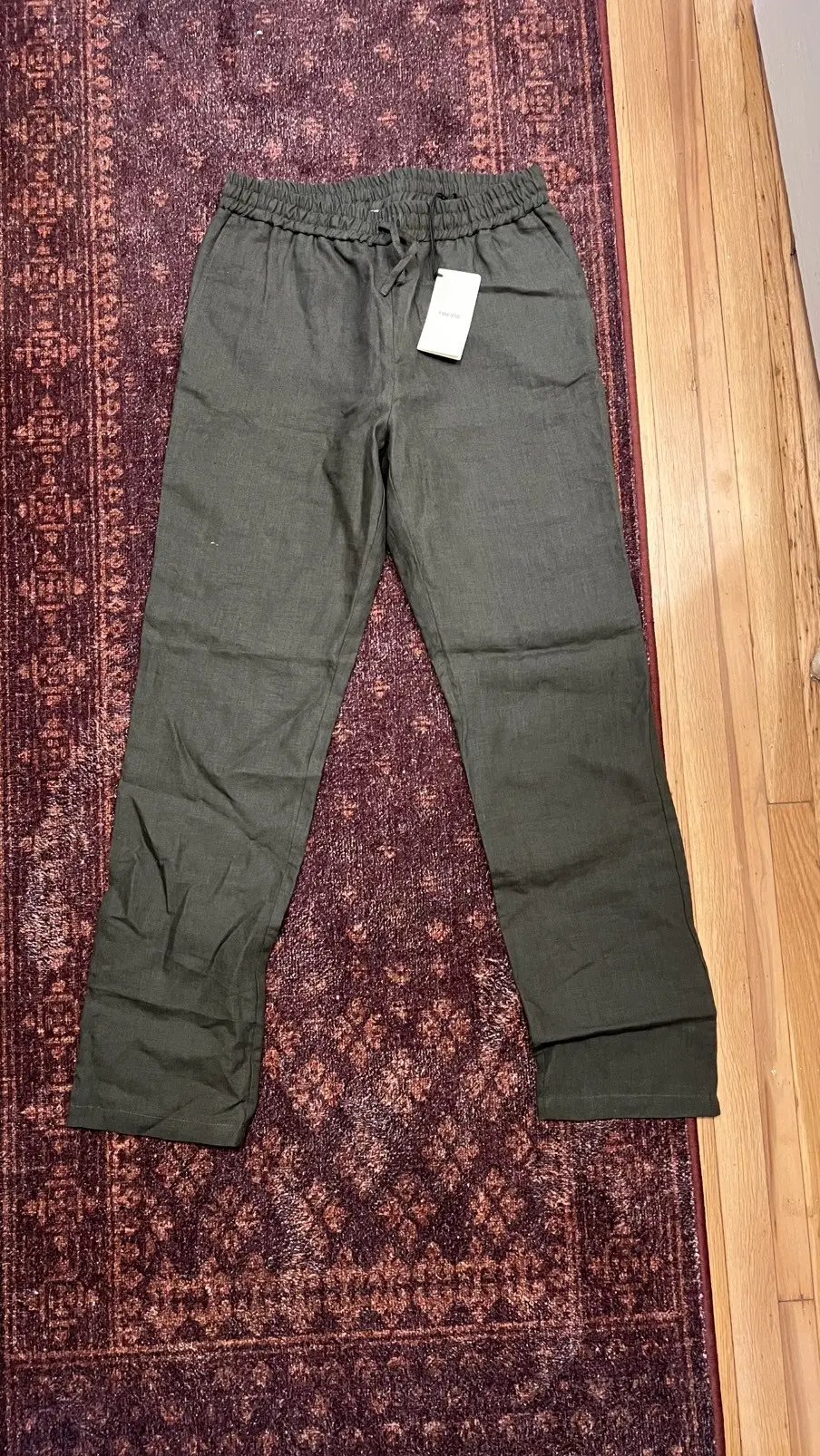 De Bonne Facture Linen Easy Pants ( !) in Blue, Men's (Size 38)