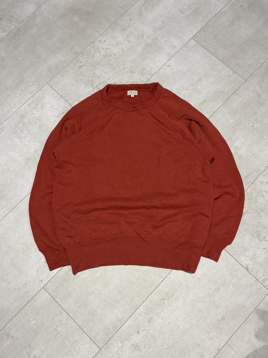 Vintage Japanese Burgundy Crewneck Real Mccoys Los Angeles in Red, Men's