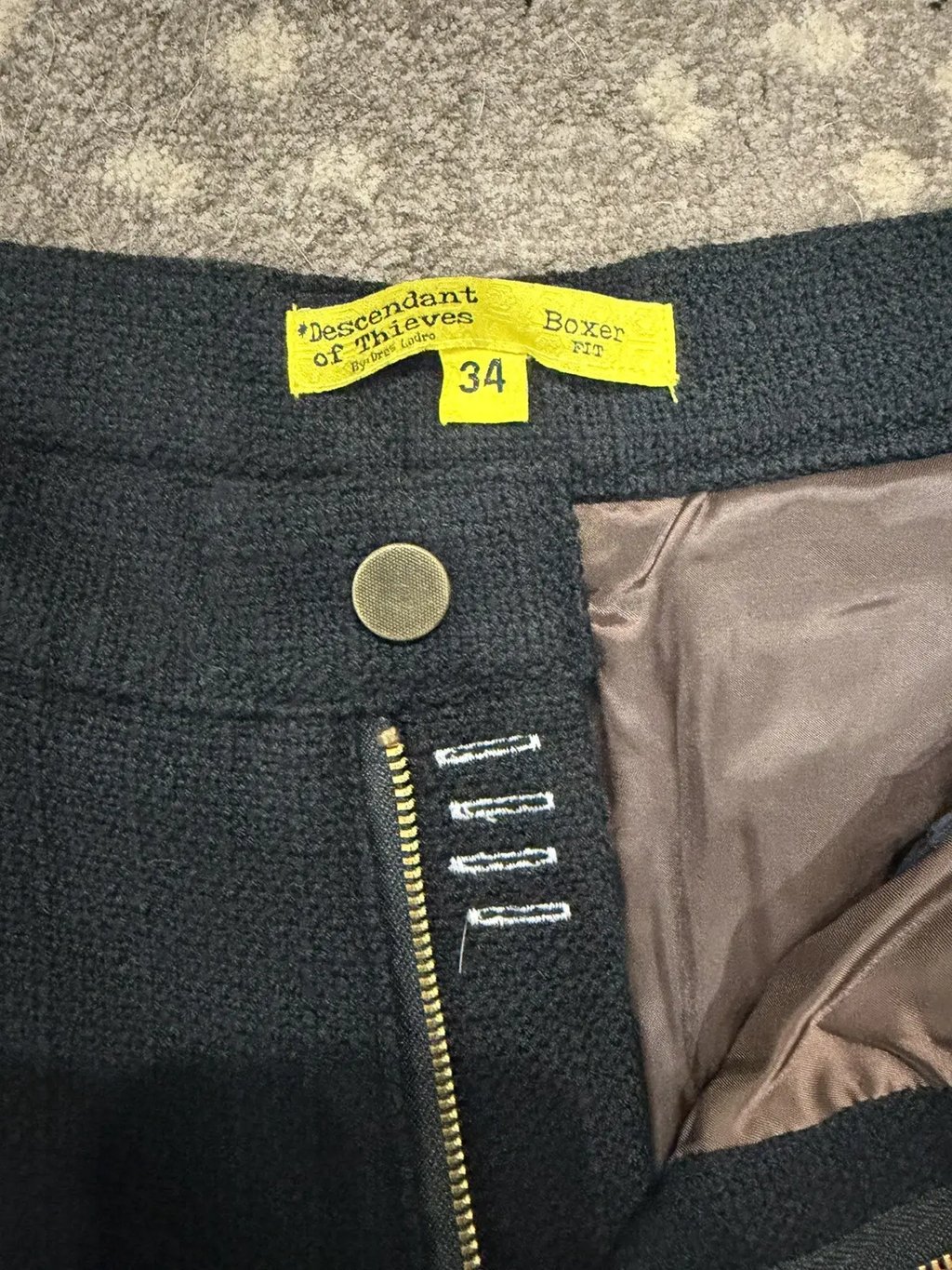 Cropped Dress Pants Descendant Of Thieves in Black, Men's (Size 34)