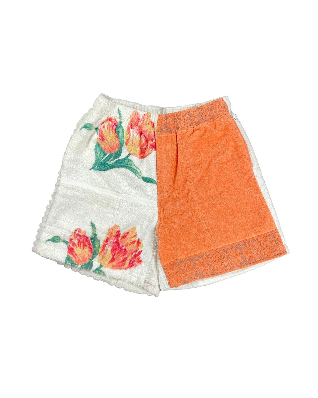 60s Vintage Duo Towel Shorts Floral Pear Fruit 1/1, Men's (Size 30)