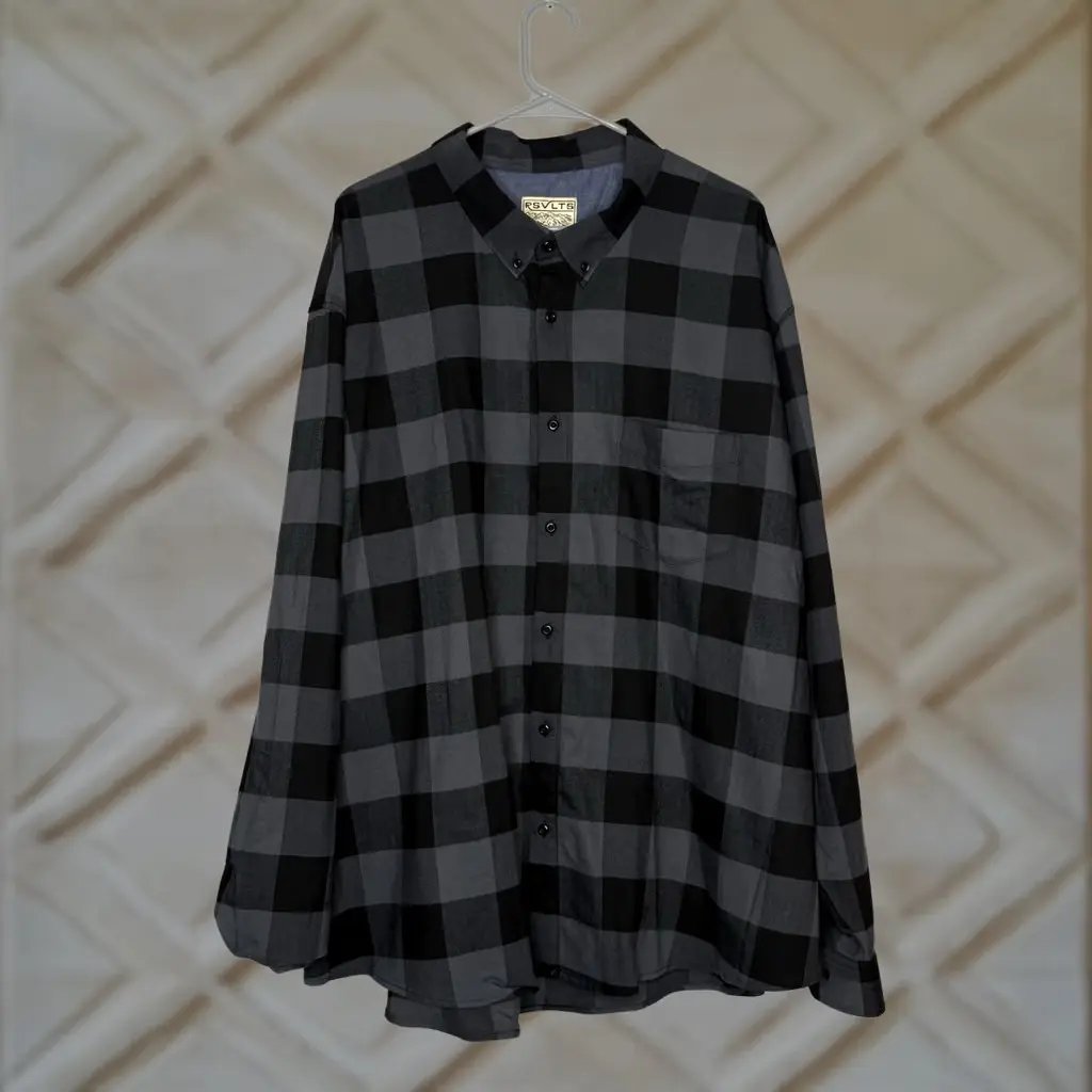 Rsvlts Borland Flannel Plaid Shirt Long Sleeve Button Down 4xl Multicolor Casual Men's, Men's (Size Xxl)