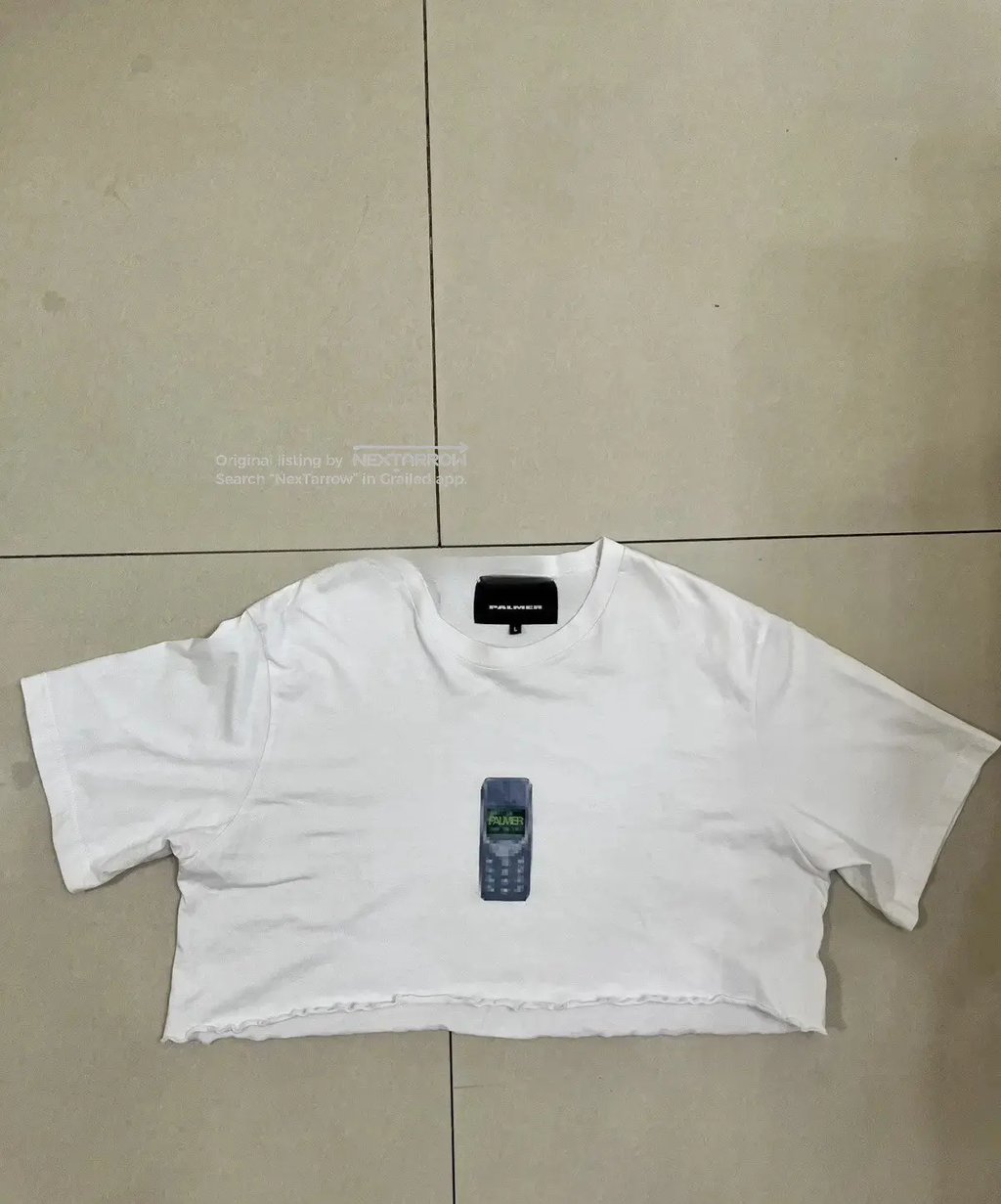 Palmer White Men's Cropped Tee Nnnn11/2609, Men's