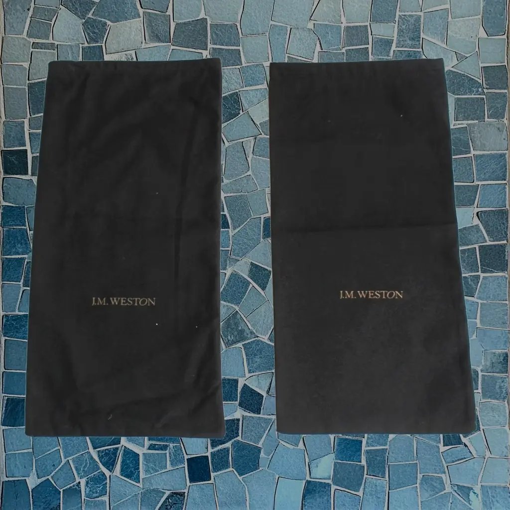 J.M. Weston Bag Dress Shoe Dust Cotton Cloth Drawstring Closure Set Black Jm, Men's