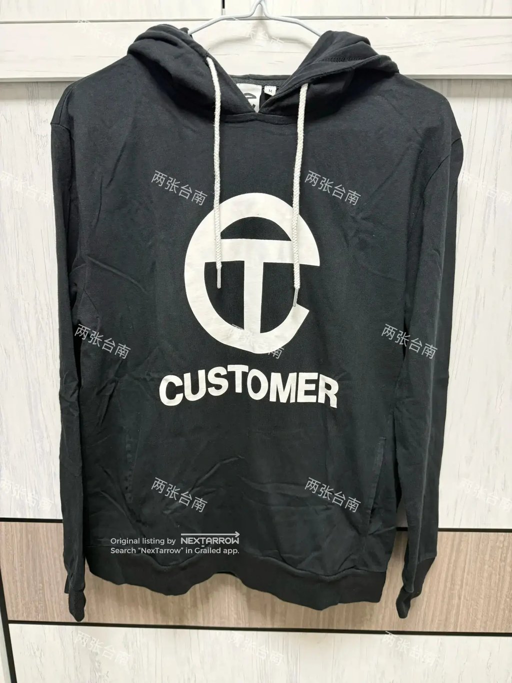 Telfar Black Customer Double Hood Hoodie Kkkk83/2609, Men's