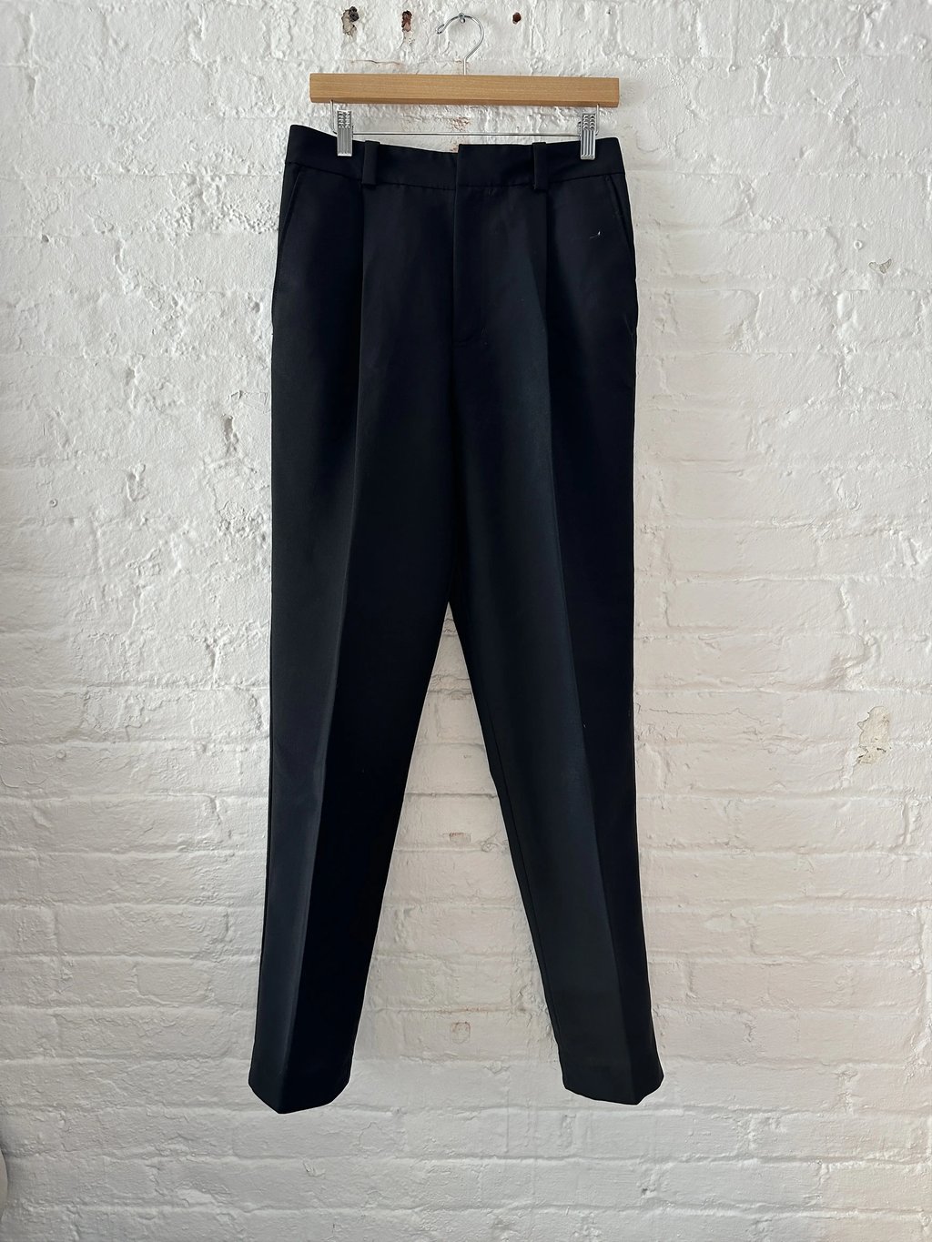 Acne Studios Wool/Mohair Pleated Trousers in Black, Men's (Size 30)