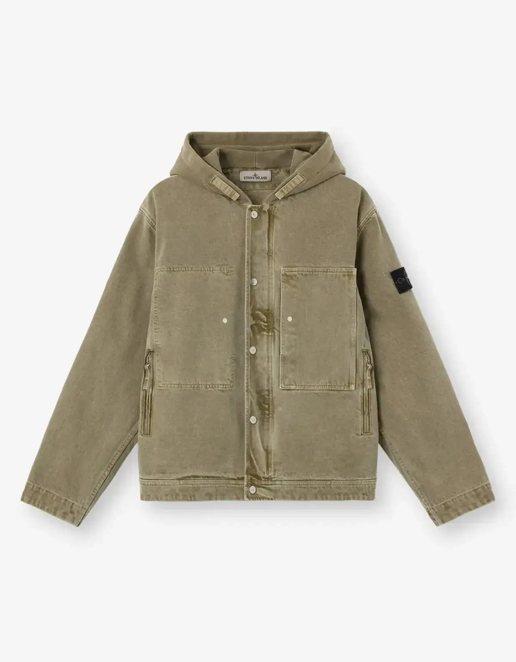 Stone Island Military Green Mineral Dyed Gabardine-Tc Jacket, Men's