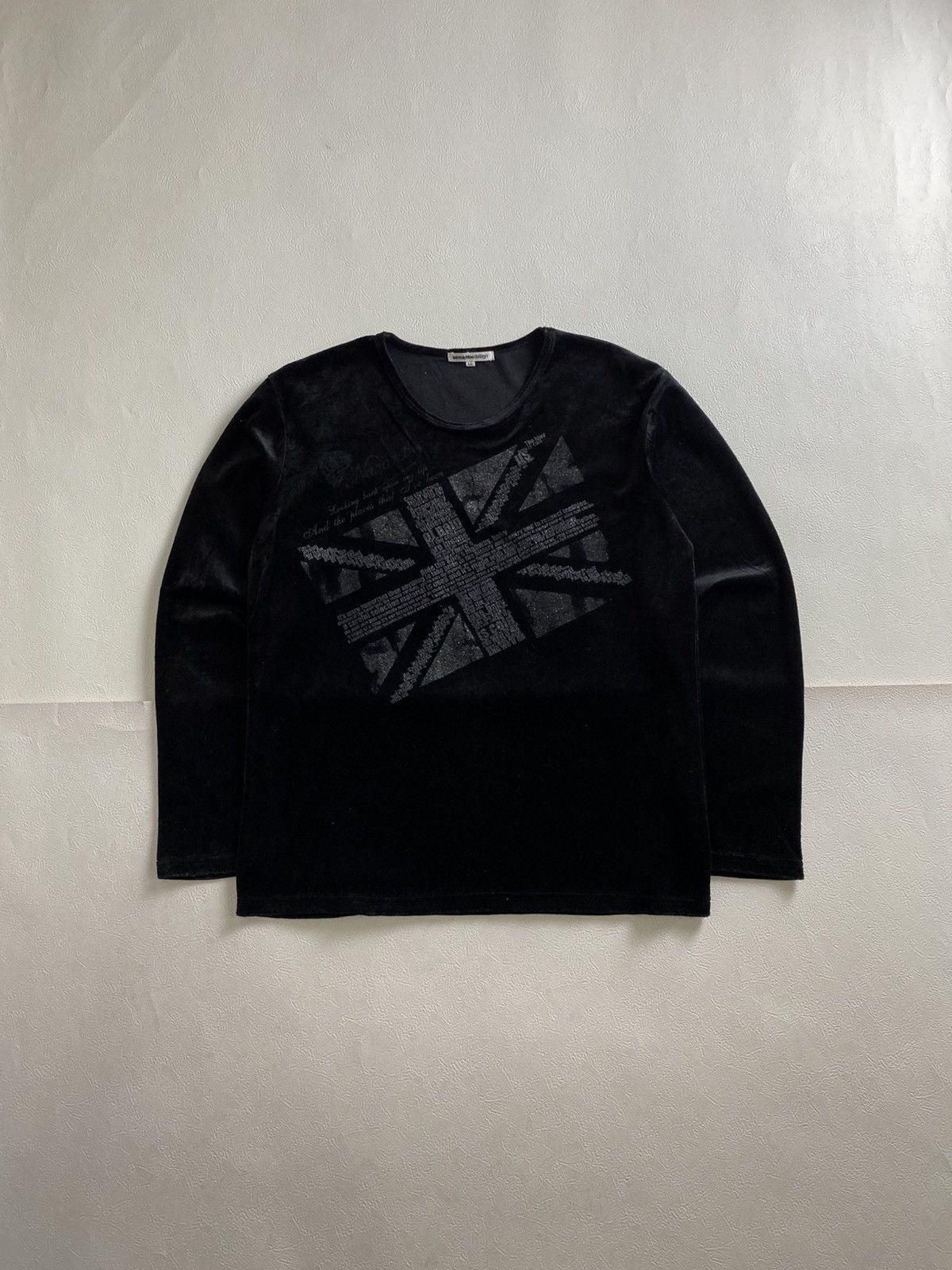 Semanticdesign Velvet Long Sleeve in Black, Men's (Size Large)