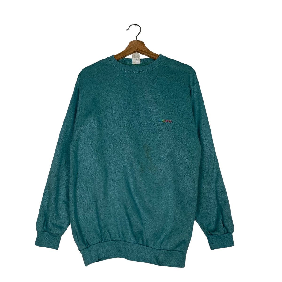 Ungaro Paris Embroidery Small Logo Sweatshirt 0492-C23 in Green, Men's