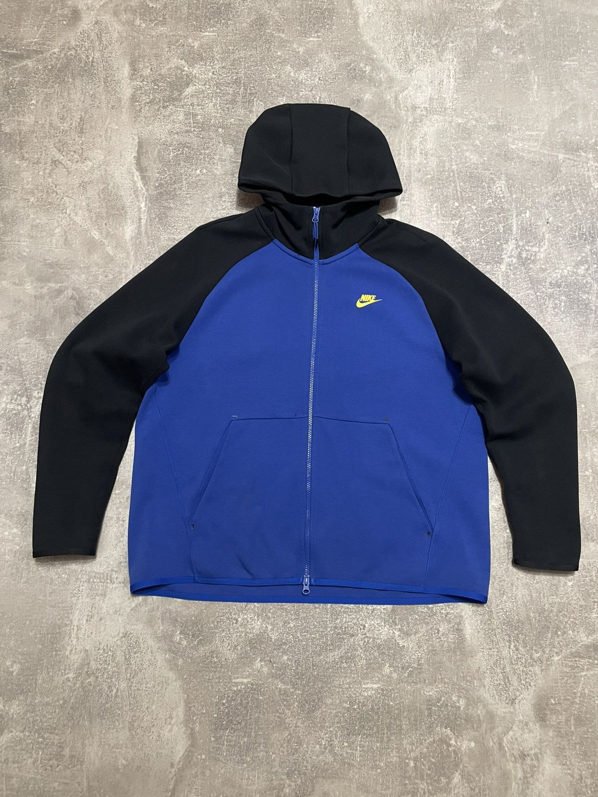 Nike Tech Fleece Blue Zip-Up Hoodie Y2K Drill, Men's (Size XL)