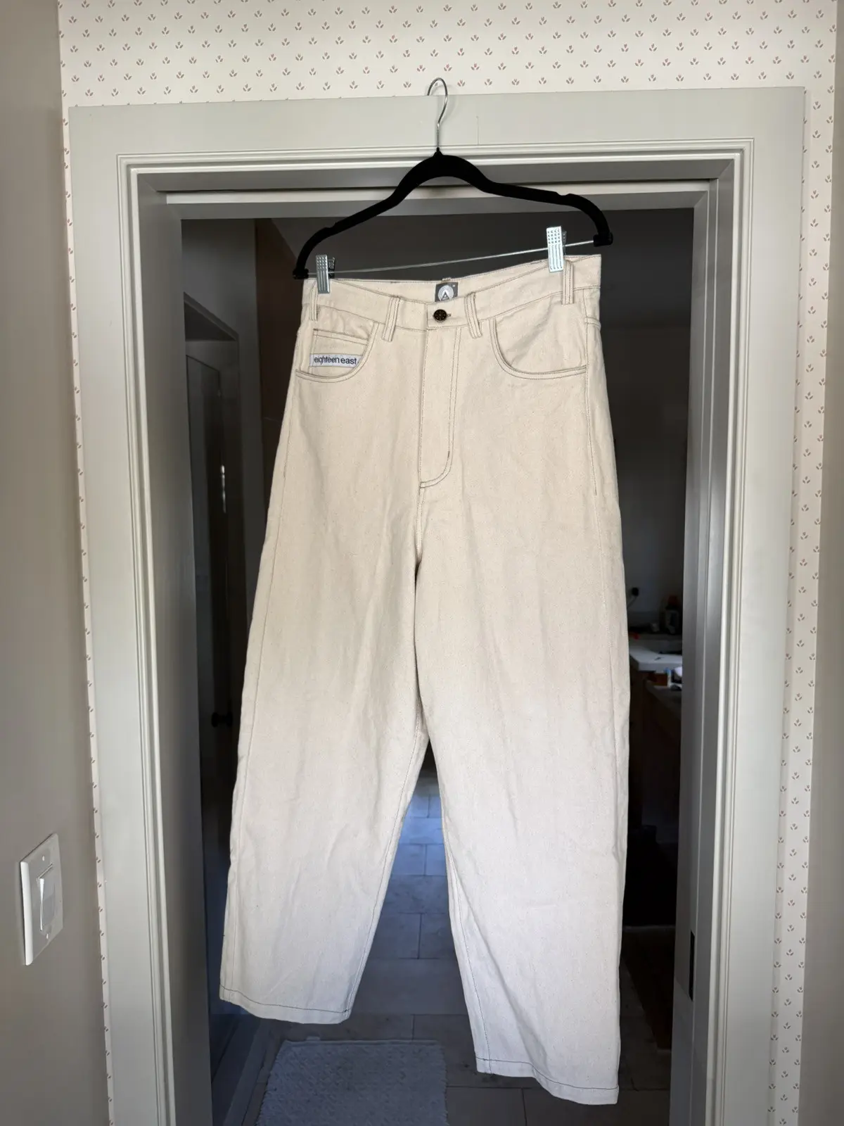 18 East Updated Saph Denim - Ecru Pant in Beige, Men's (Size 32)
