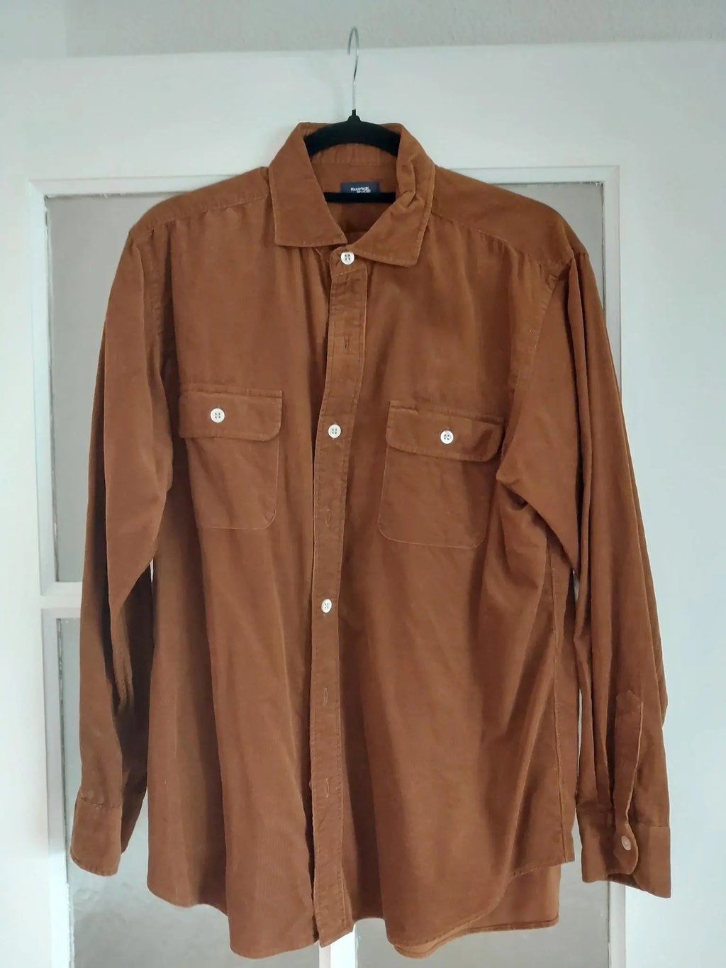 Tokyo Fit - Casual Corduroy Shirt, Size L in Brown, Men's