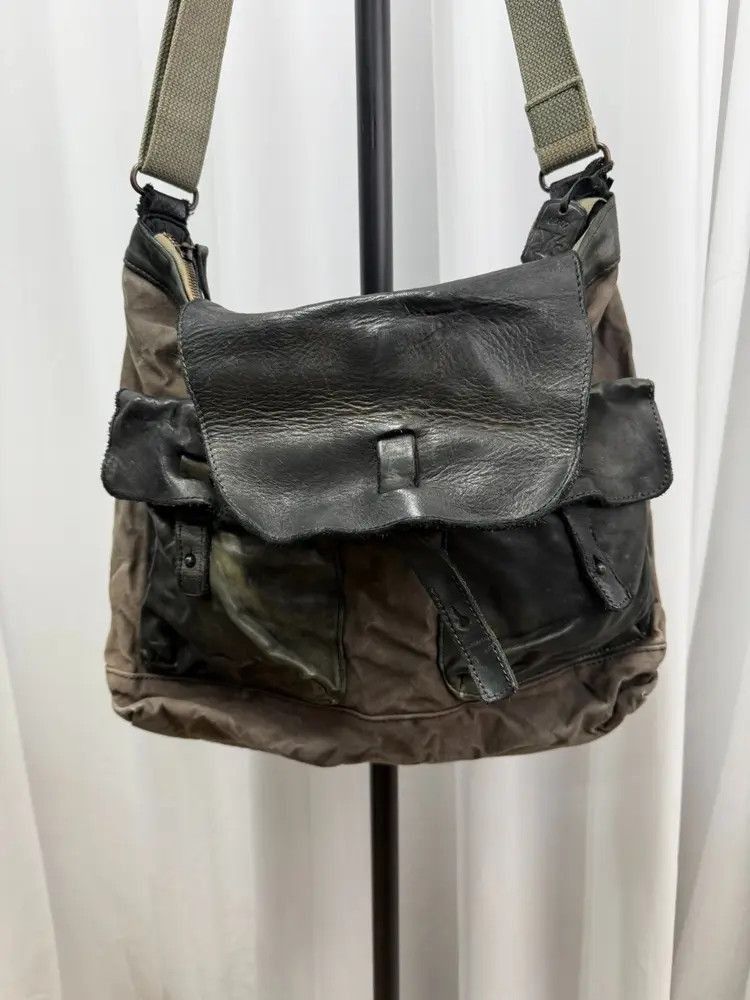 Vintage Yohji Yamamoto Leather Joint Shoulder Bag in Brown, Men's