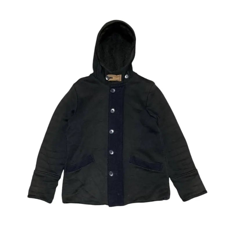 Vintage Blue Blue Japan Arigator Jacket Hoodie Distressed in Black, Men's (Size M)