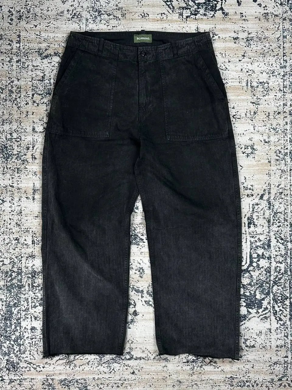 Ronning Everyday Stone Wash Wide Baggy Pants in Gray, Men's (Size 34)