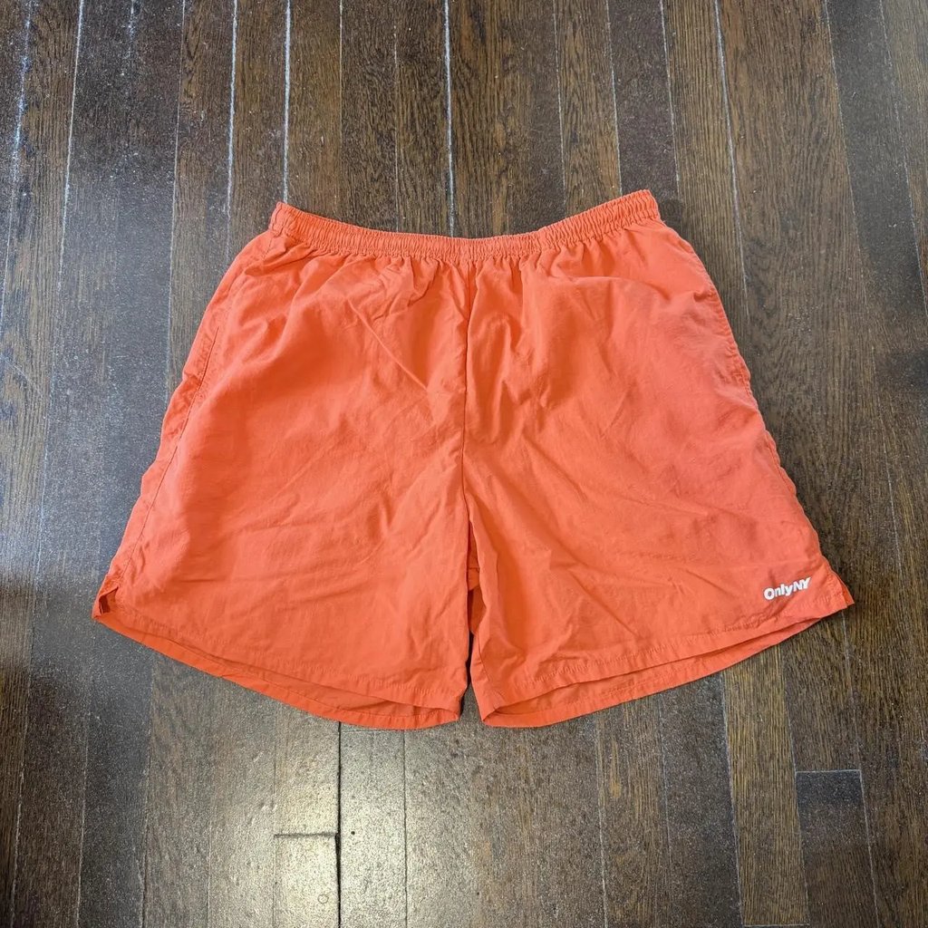 Only NY Baggy Nylon Shorts 7” in Orange, Men's (Size 36)