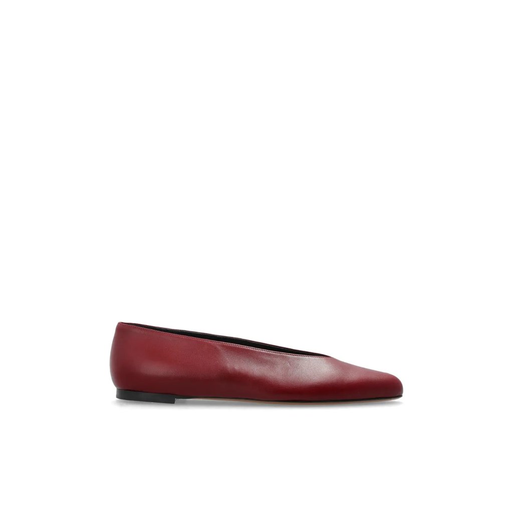 Neous Beid Burgundy Leather Ballet Flats Wo, Women's (Size 8)
