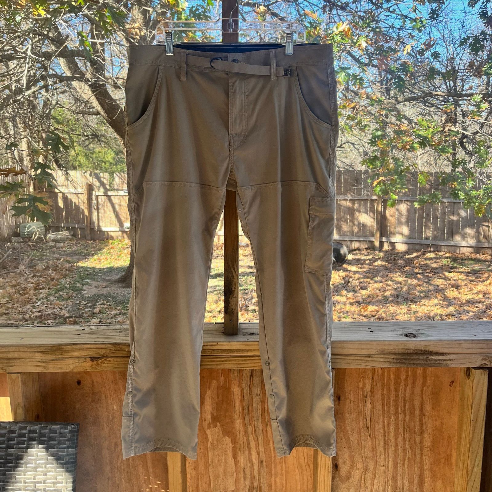 Prana Men's Stretch Zion Pant Color Sandbar Size 38W X 30L in Brown