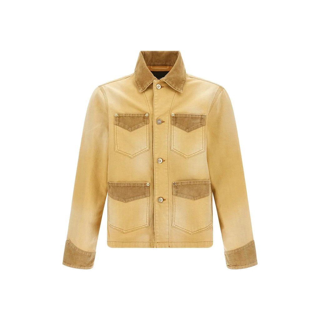 Wales Bonner Sierra Beige Cotton Jacket Men, Men's