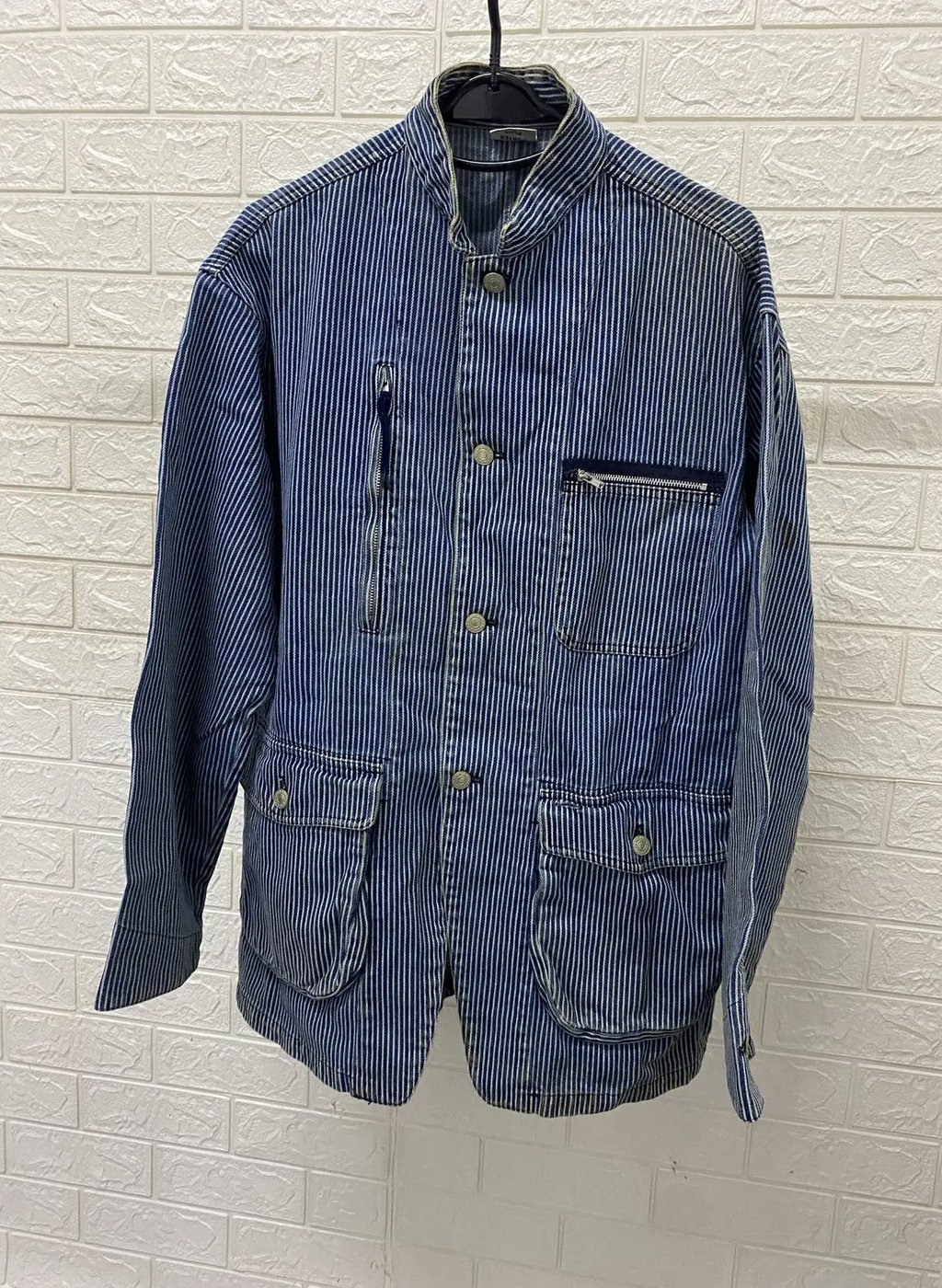 Vintage Head Porter Plus Hickory Jacket Design in Blue, Men's