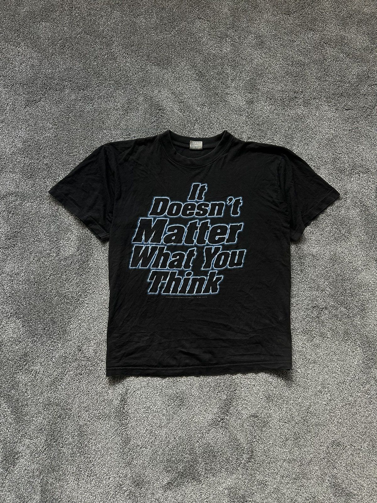 Band Tees Vintage 2000 Wwf Wwe The Rock Wrestling Sports T-Shirt in Black, Men's (Size Large)