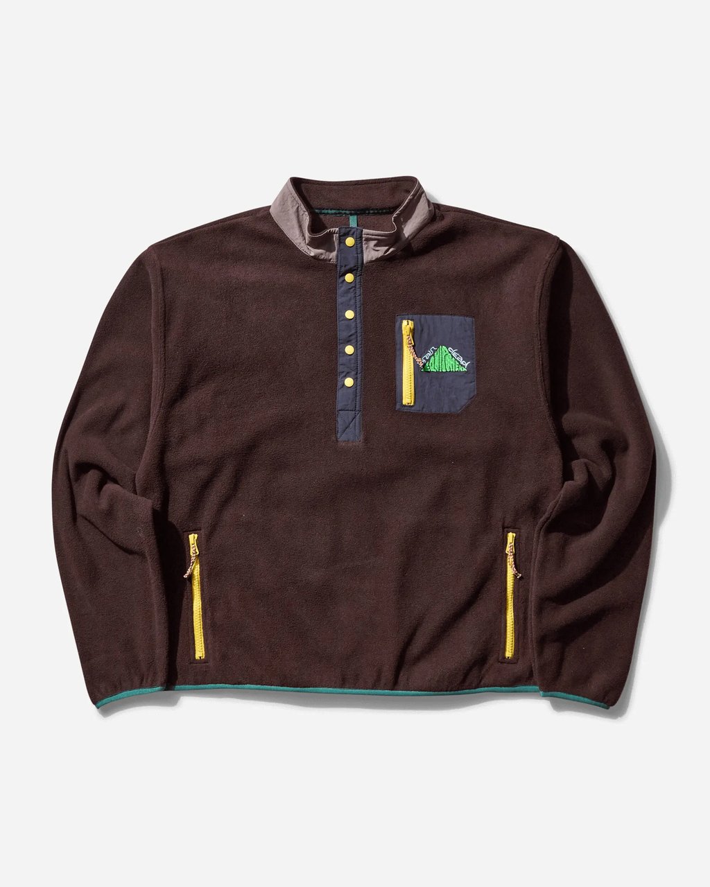 Brain Dead Men's Equipment Fleece Pullover Brown, Men's (Size Xxl)