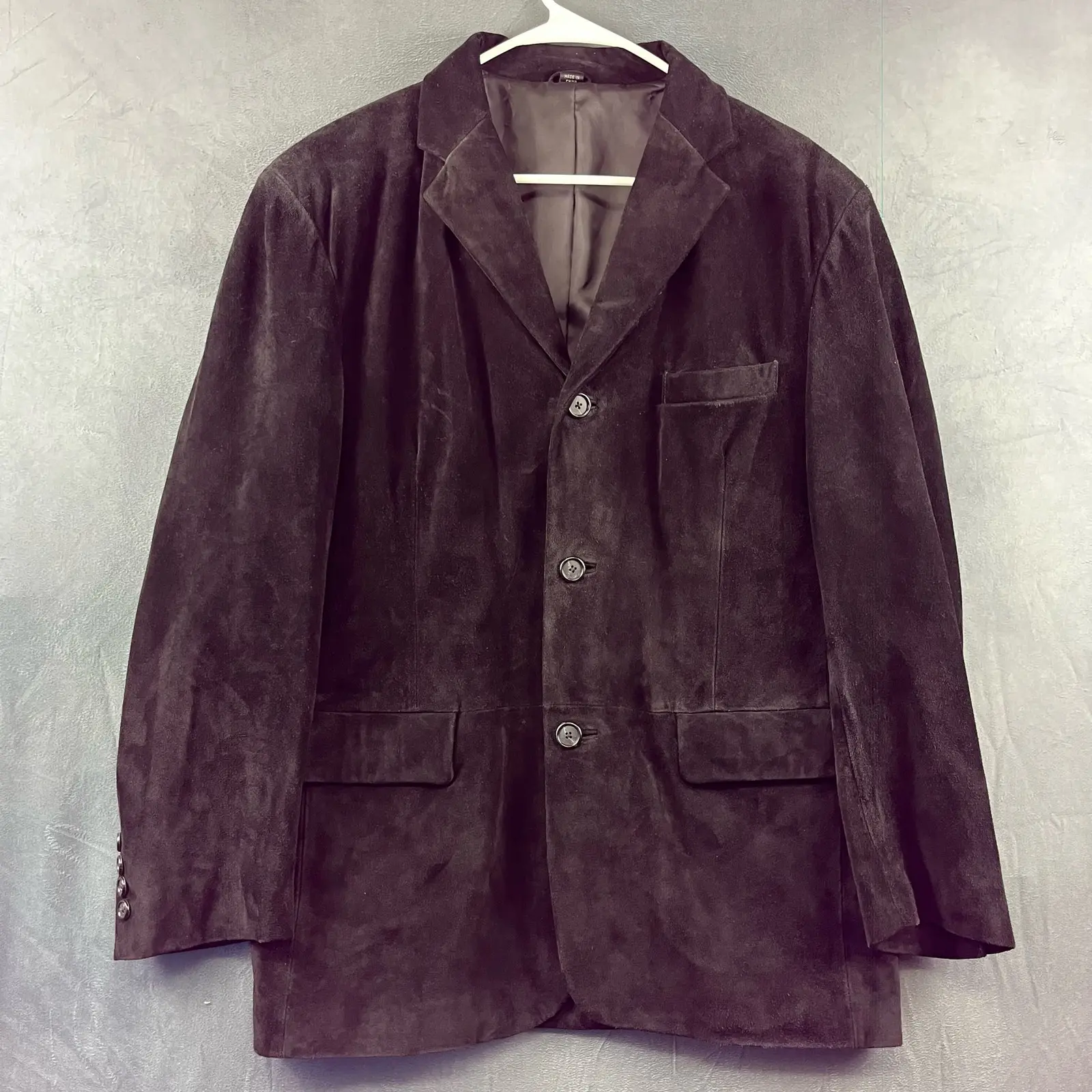 Alfani Leather Blazer Men's 40S Black Cocktail Business Pops