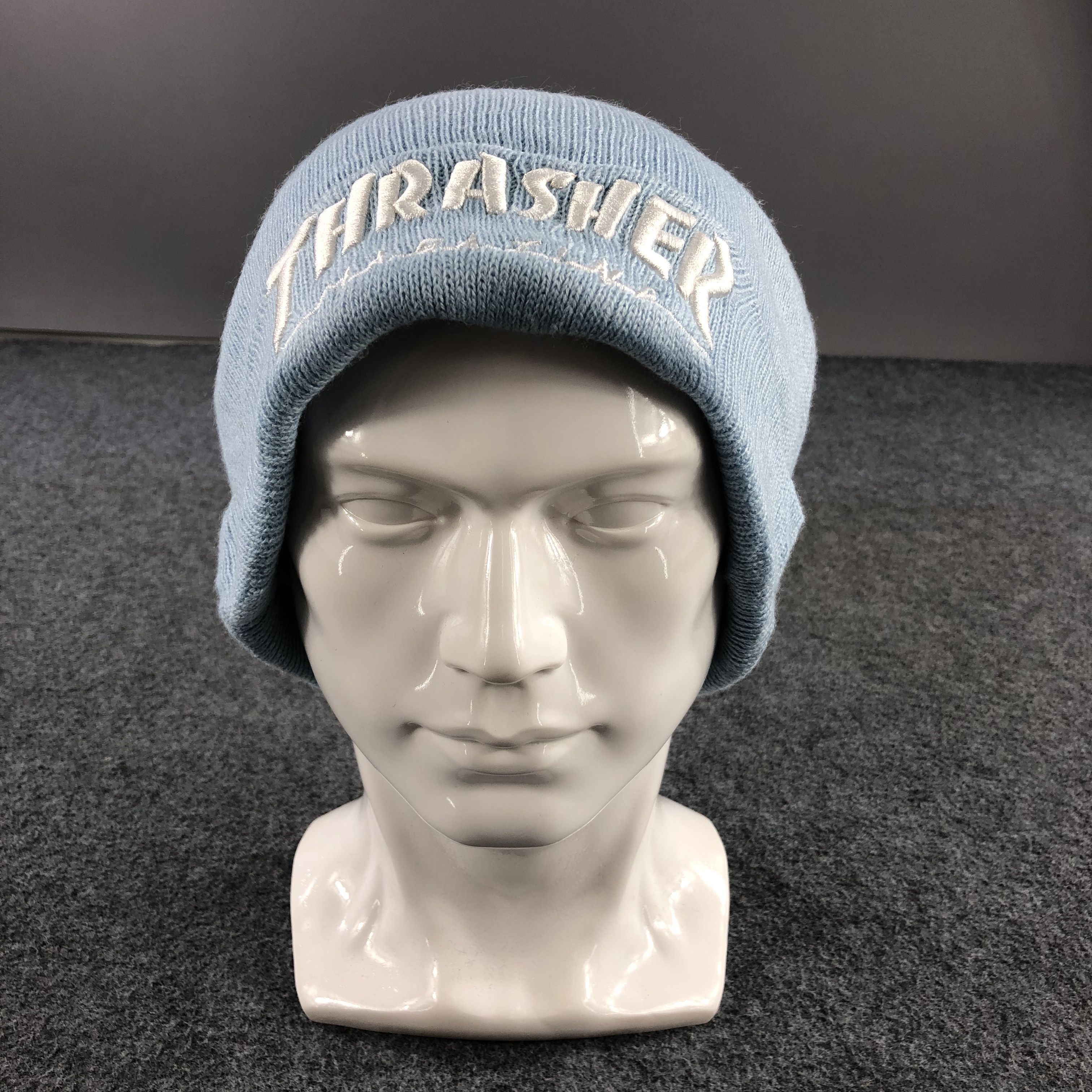 Thrasher Magazine Beanie Snowcap Snow Hat B266 in Blue, Men's