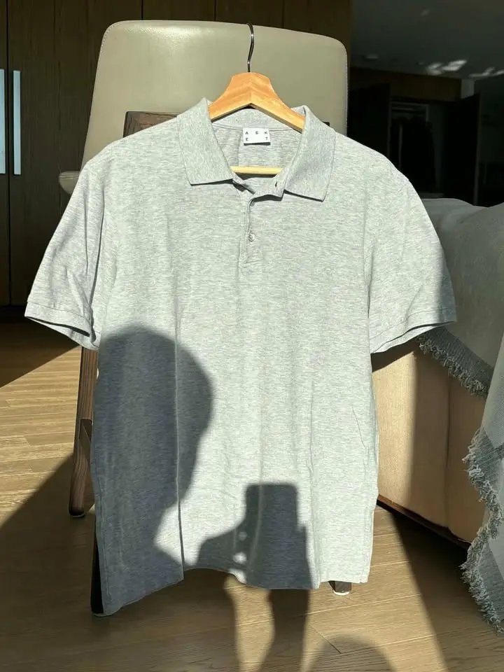 L-Reg Polo in Gray, Men's