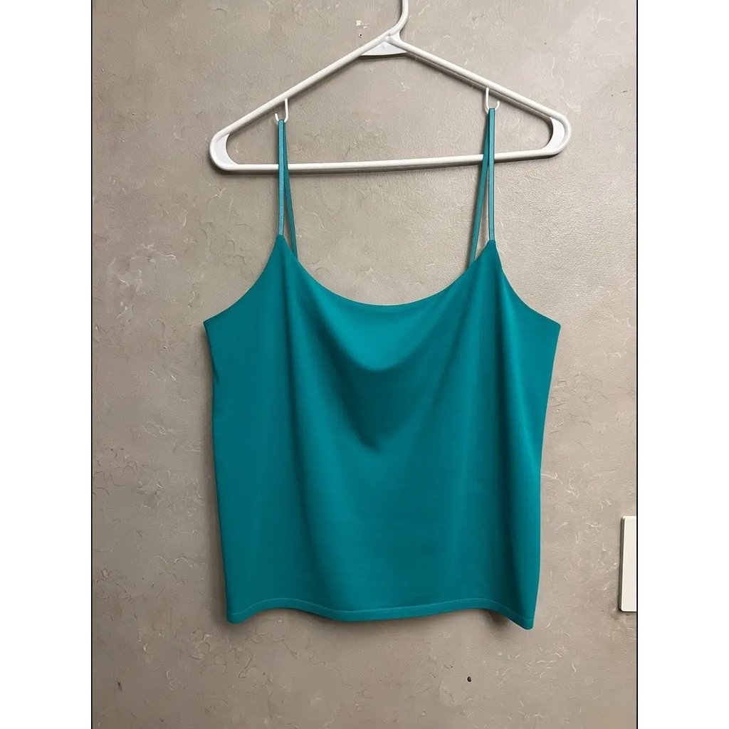 Vtg Gap Teal Blue Cami Tank Top Stretch L Y2K 90s Minimalist, Women's