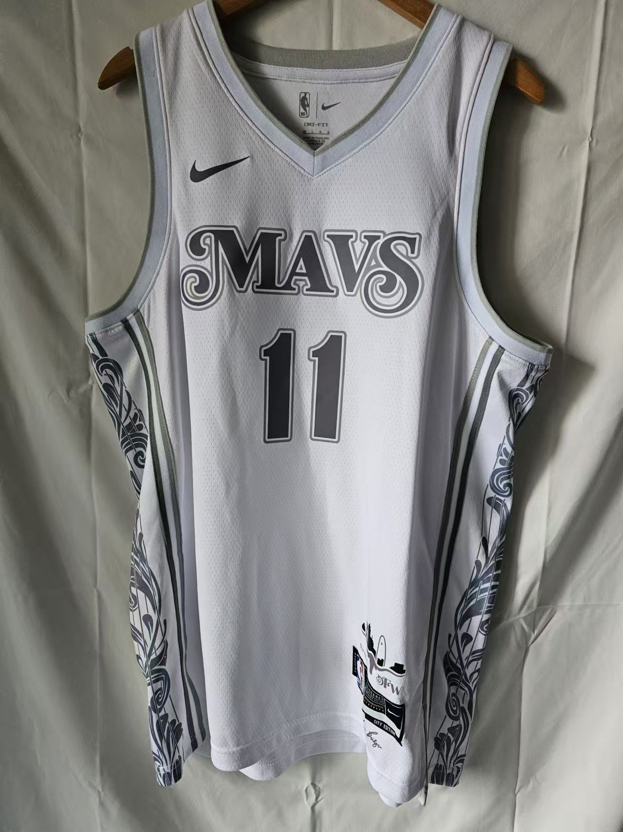 Nba Dallas Mavericks 11 Kyrie Irving Jersey City Edition in Grey, Men's (Size 2XL)