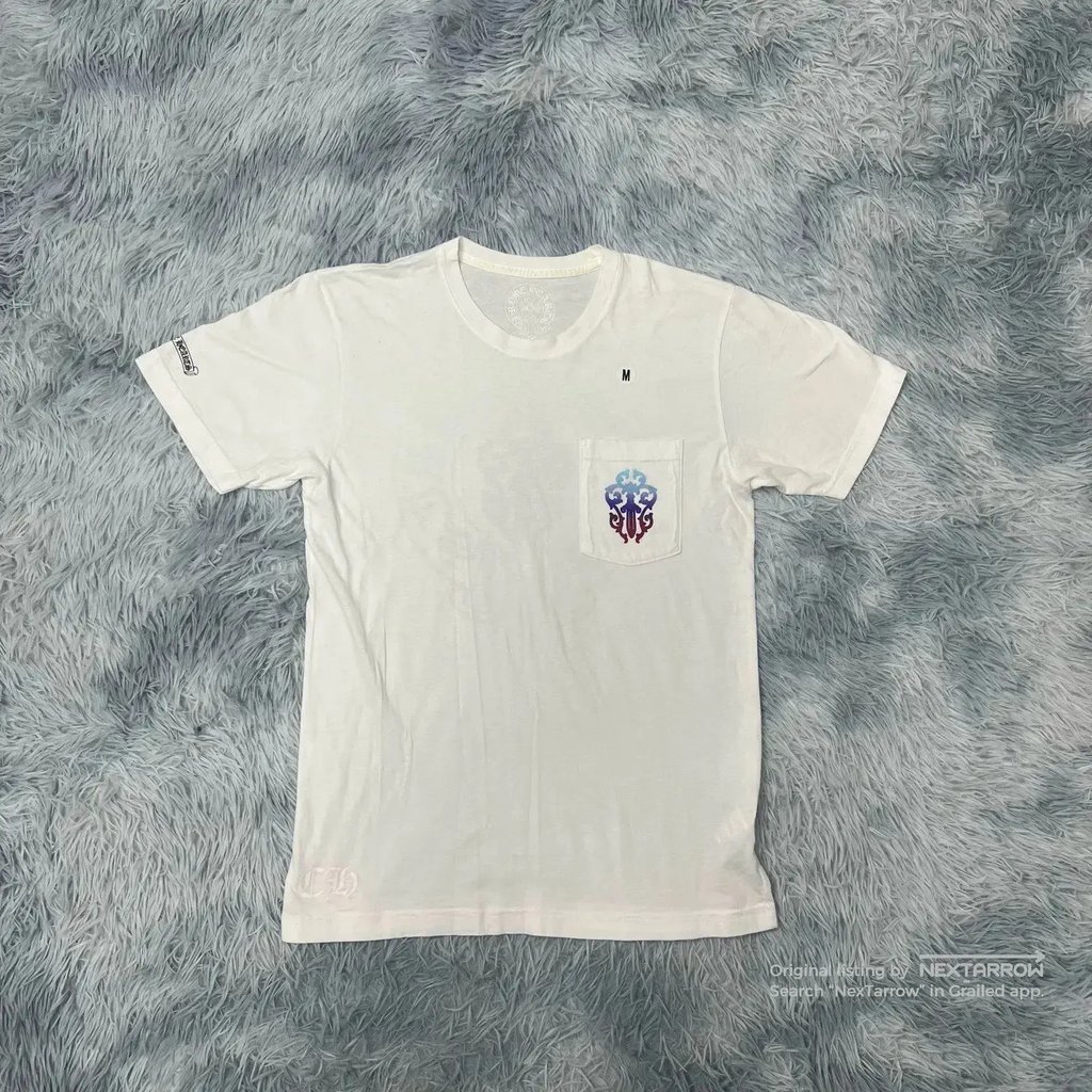 Chrome Hearts Gradient Cross White Ss Tee M, Men's