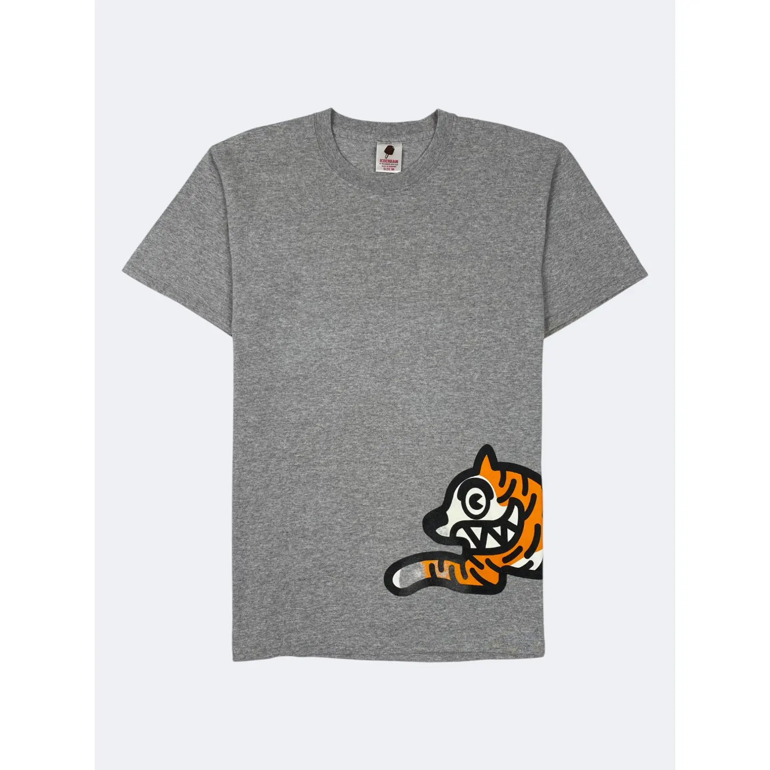 Icecream Ice Cream Running Dog T-Shirt in Grey, Men's (Size Medium)
