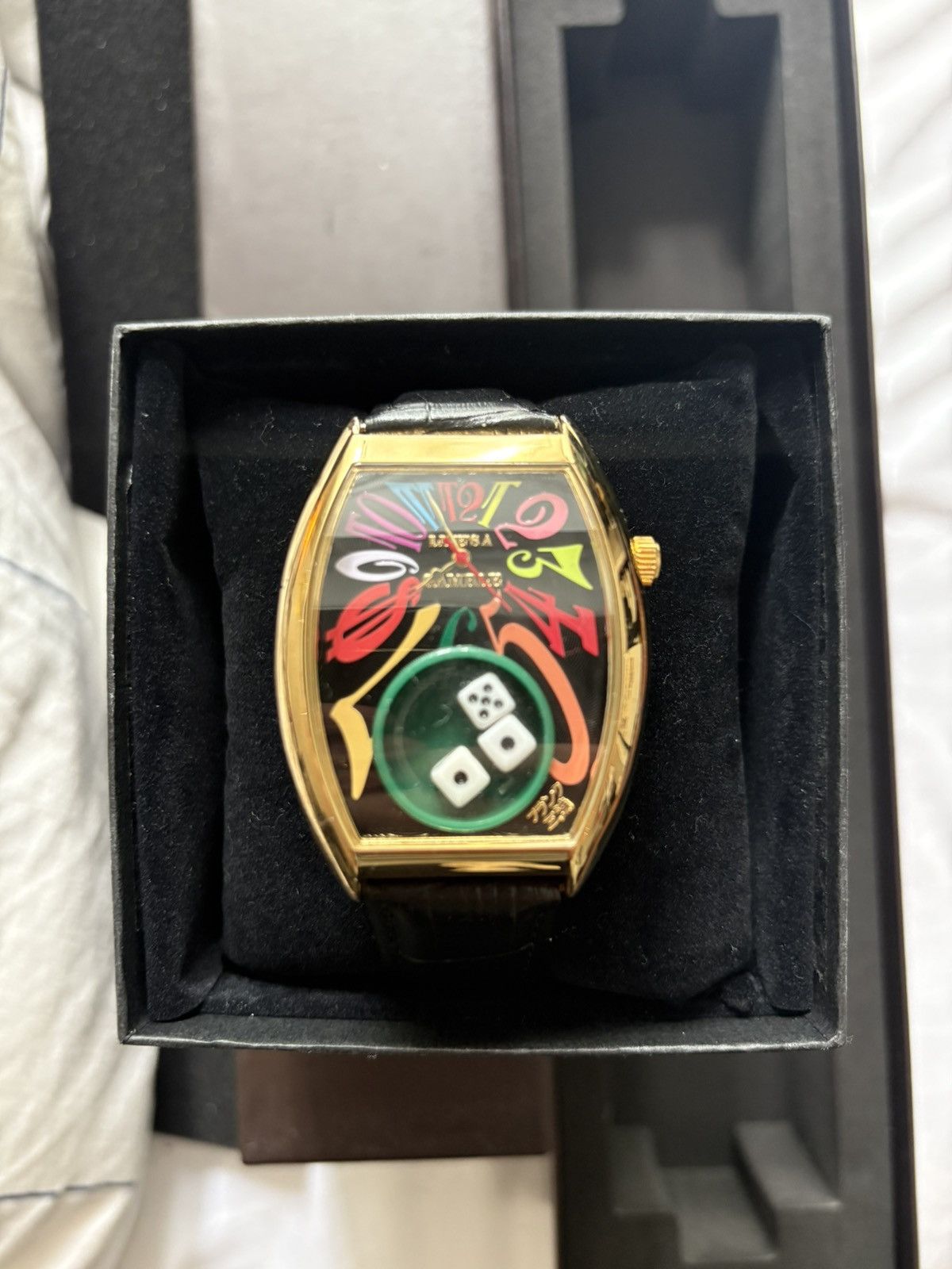 Franck Muller Frank Miura “Life’S A Gamble” Watch in Gold, Men's (Size 30)