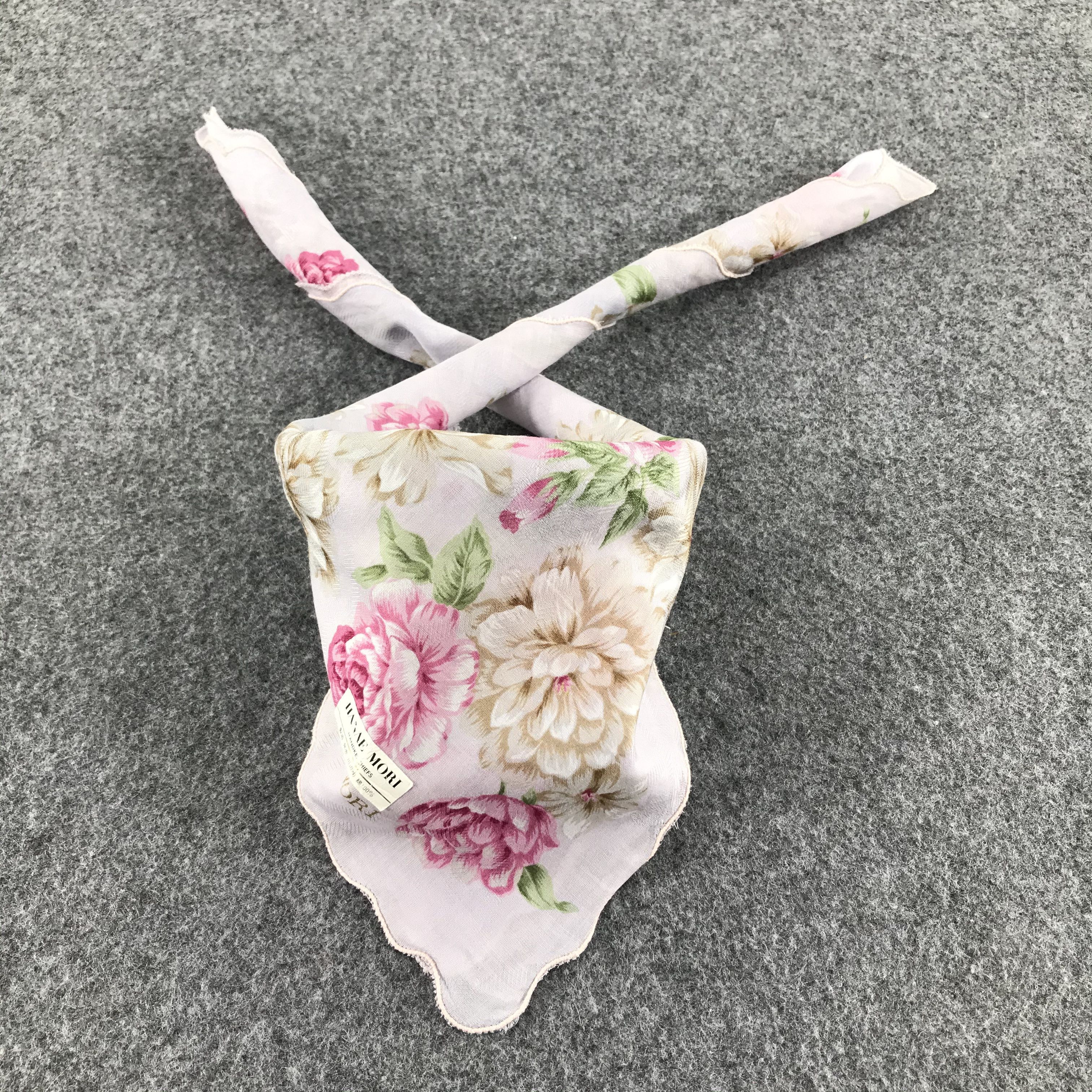 Hanae Mori Floral Handkerchief Neckerchief Bandana H585, Men's