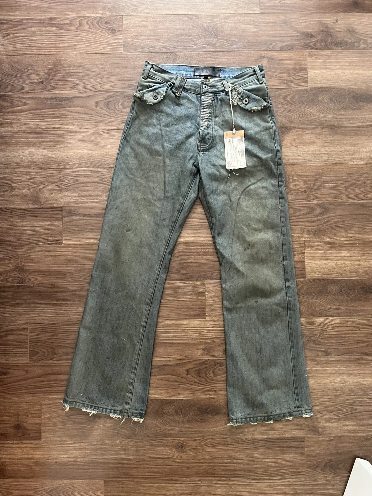 No Faith Studios Reworked Selvedge Bootcut Denim in Blue, Men's (Size 30)