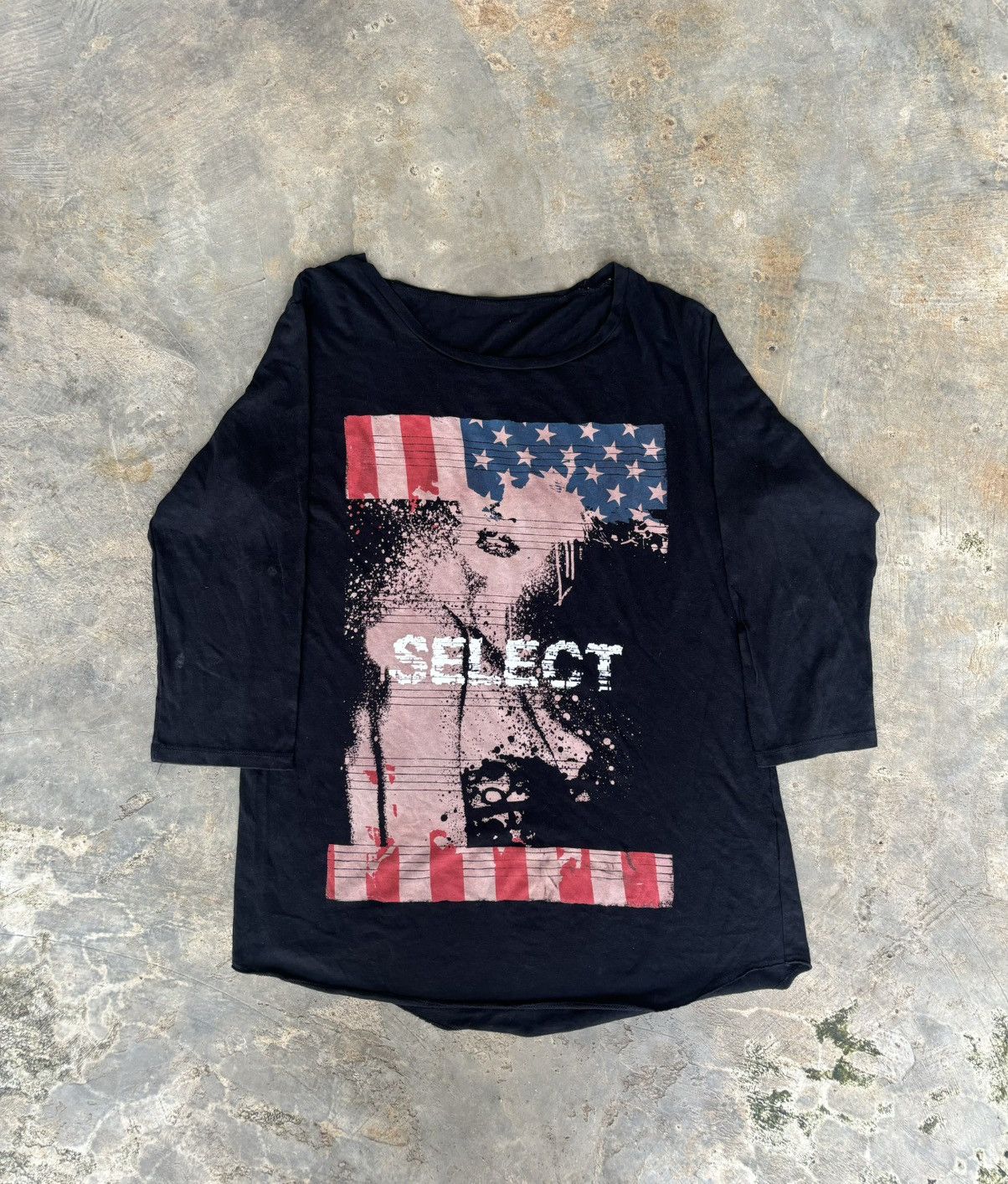 Y2K Select Hysteric Glamour Style Japan Longsleeve in Black, Men's (Size Medium)