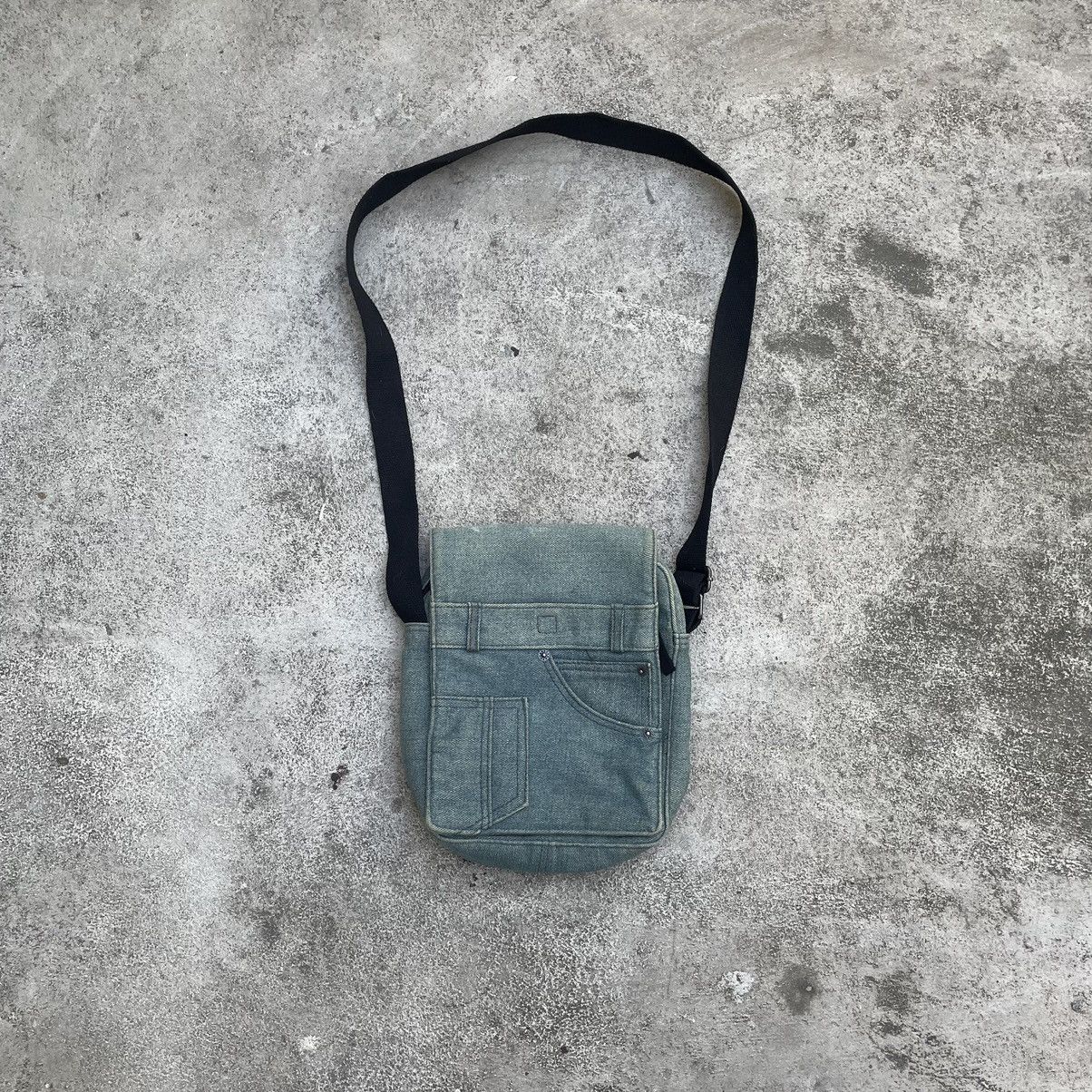 If Six Was Nine Vintage 90's Denim Multi Pocket Cross Body Baggy Buymypiece in Blue, Men's