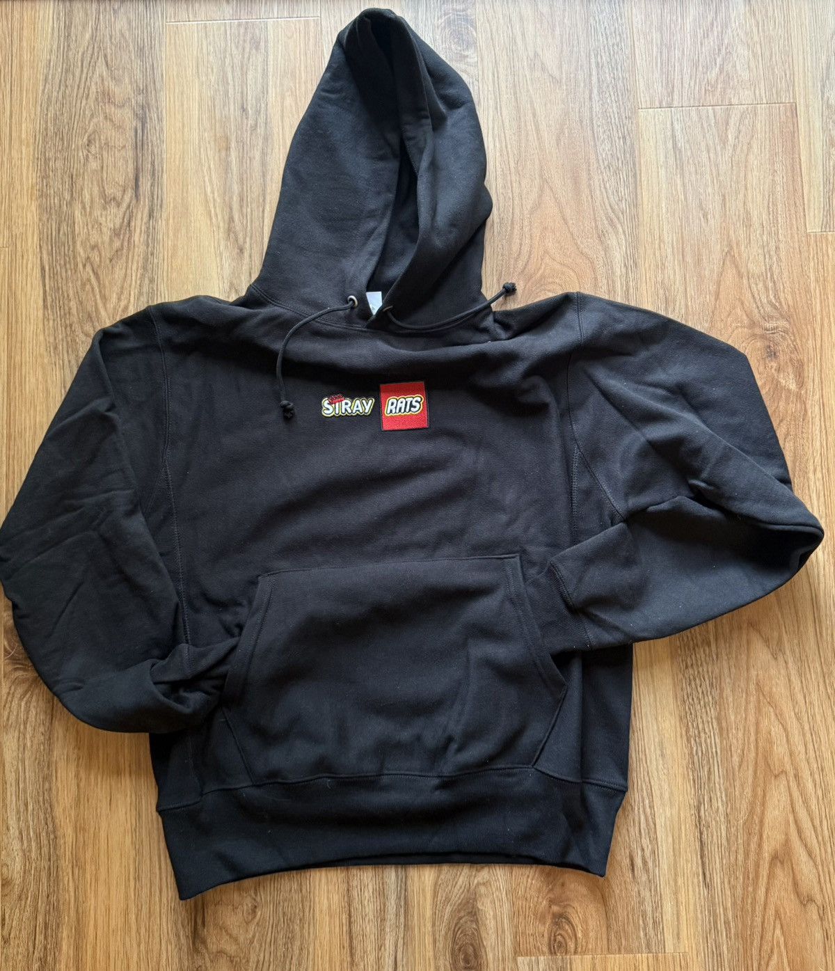 Stray Rats - Lego Embroidered, Oversized, Medium in Black, Men's