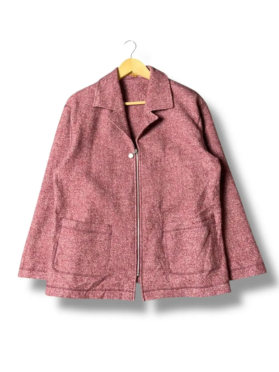 Vintage Lancel Full Zip Fleece Jacket (149) in Pink, Men's (Size Medium)