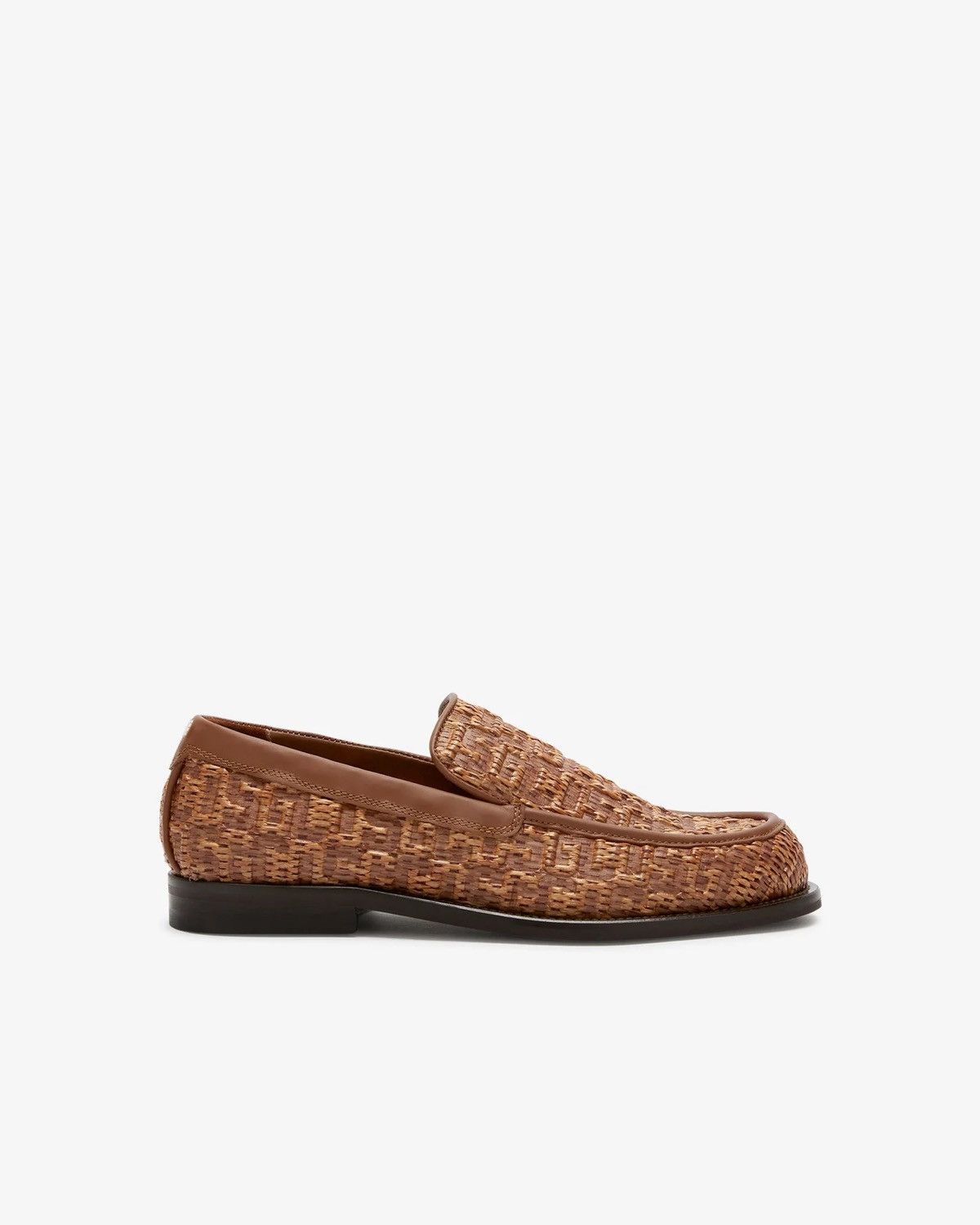 ds! Ss24 Gcds Monogram Rafia Brown Loafers, Men's (Size 11)