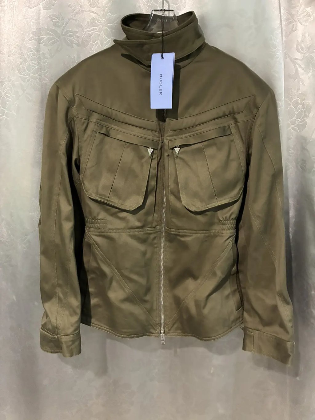 Spring 2025 Mugler Cargo Jacket in Green, Women's