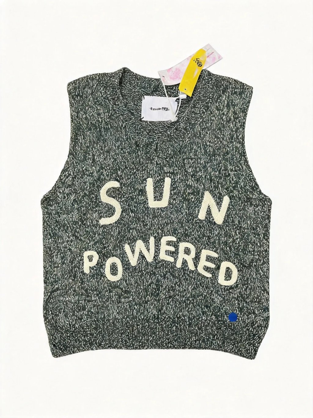 Colorful Crochet Embroidery Vest/, Men's