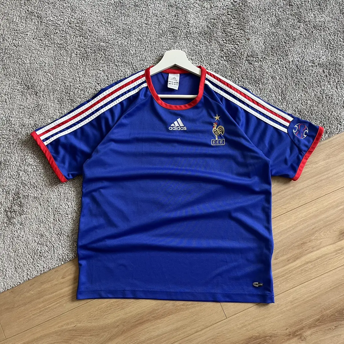 Vintage Adidas France Zidane 2005 Hype Soccer Jersey in Blue, Men's (Size Large)