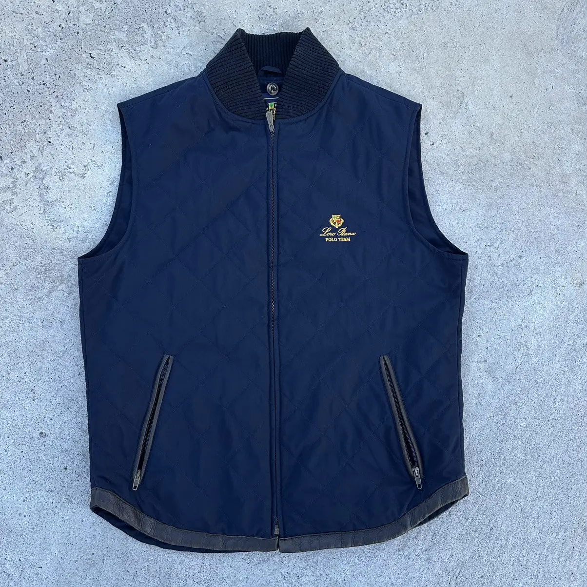 Loro Piana Polo Team Vest in Blue, Men's (Size Large)