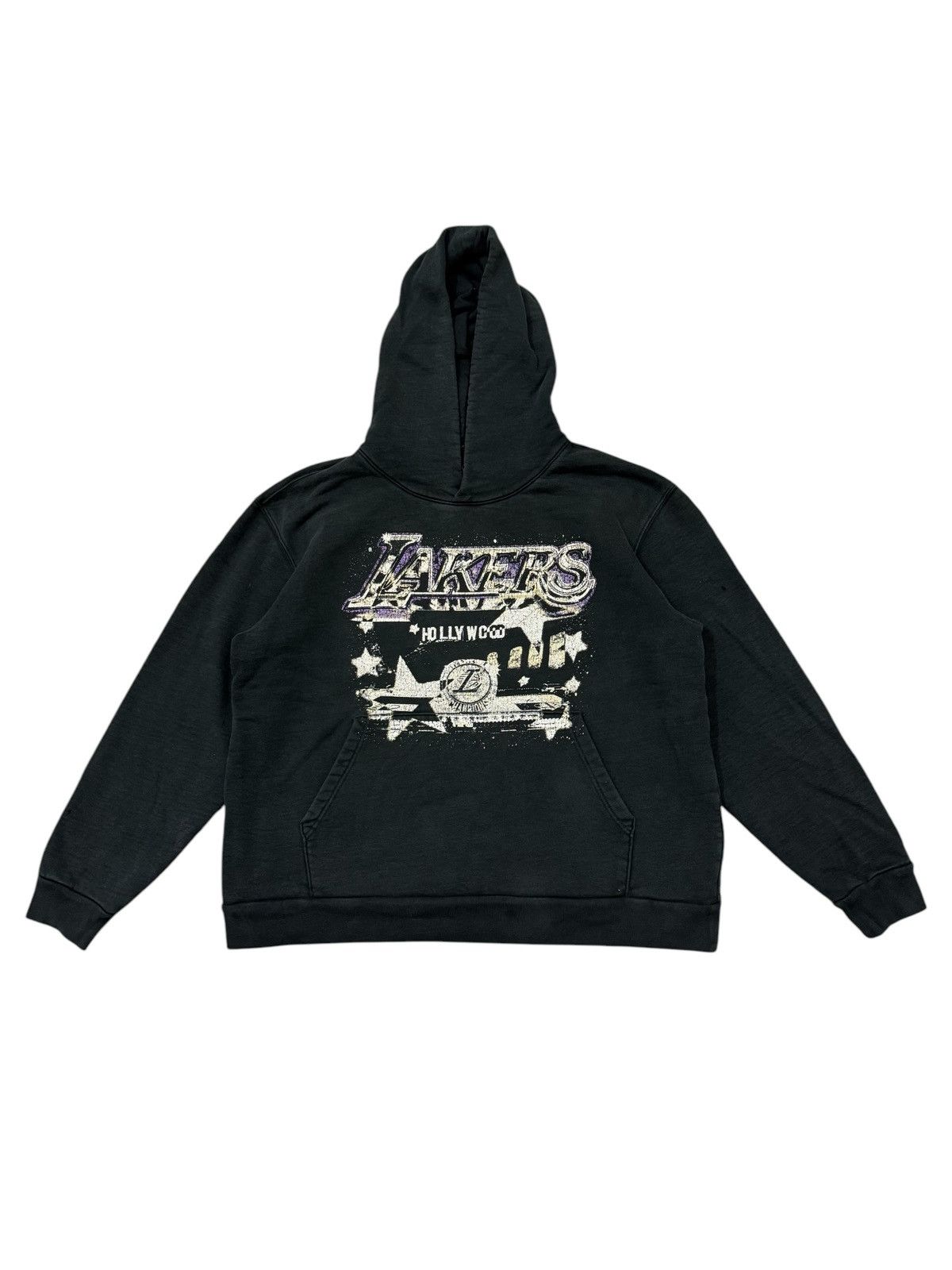 Nba Lakers Hollywood Pullover Sweater Hoodie in Black, Men's (Size XL)